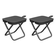 Ants 超輕量便攜袋型戶外折疊椅, 2個, 黑色