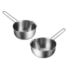 Casabeni 電磁爐不鏽鋼圓形刻度多功能鍋 18cm + 20cm 套組, 1套, 單一顏色