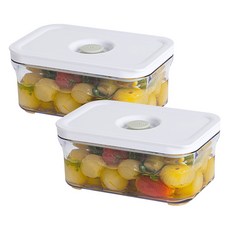 Changsin Living 昌信生活 FRANCO 動力真空真空蔬菜容器低0.6L, 2個, 保鮮盒 0.6L