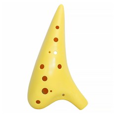 JK 初學者用防碎12孔中音C調塑膠陶笛, 1個, 黃色, 單一商品