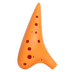 JK 初學者防碎 12 孔中音 C 塑膠陶笛, 1個, 橘色, 單品