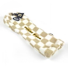 자마골프 포커페이스 우드 헤드 커버 3번, 베이지, 1개