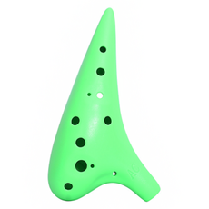 JK 初學者用防摔12孔中音C調塑膠陶笛, 1個, 綠色, 單一商品