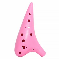 JK 初學者用防碎12孔中音C調塑膠陶笛, 1個, 粉紅色, 單一商品