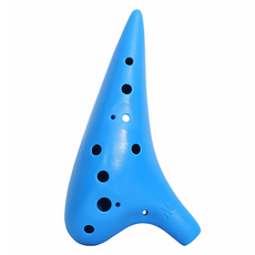 JK 初學者用防摔12孔中音C調塑膠陶笛, 1個, 藍色, 單一商品