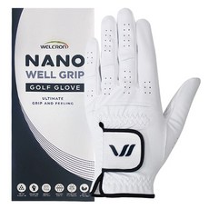 Welcron NANO Well-Grip 高爾夫手套 左手用, 1個, 白色