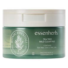 essenherb 茶樹溫和淨膚棉片 160g, 1罐, 60片