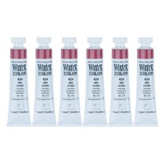 신한화구 전문가 수채화 튜브 물감 424 레드 오커 6p, 12ml, 1색