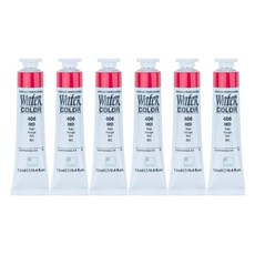 신한화구 전문가 수채화 Tube 406 레드 6p, 12ml, 1색