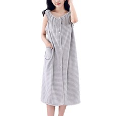 皇家綠色女豪華高爾夫浴袍, 1個, 灰色