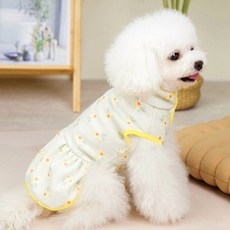 Coco studio 寵物日常小碎花裙式背心, 1個, 黃色