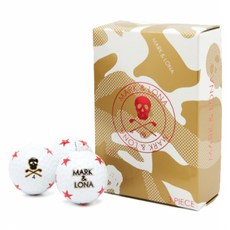 Mark&Lona 半打高爾夫球 3層 4.2cm LY7ZBX3U, 1個, 白色, 6入