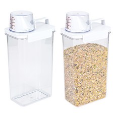 inbloom 附手把密封雜糧罐, 2個, 透明