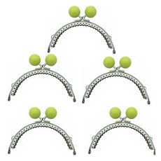 MaDaKkuMi 圓形口金零錢包DIY 珍珠珠 10.5cm, 淺綠色, 5個