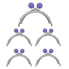 MaDaKkuMi 圓形口金框零錢包製作 珍珠珠 12.5公分, 薰衣草, 5個