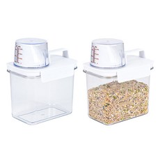 inbloom 附手把密封雜糧罐, 2個, 透明