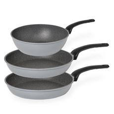 퀸센스 그레이 프라이팬 세트 3개, 회색, 후라이팬 28cm 2p + 궁중팬 24cm, 1세트