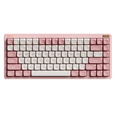 누피 블루투스 유무선겸용 텐키리스 기계식 키보드, 사쿠라 피즈, Halo75 V2(영문 각인), 레몬축