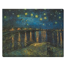 Artmart 梵谷 隆河上的星夜 帆布畫框