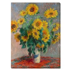 Artmart 克勞德 莫內 Bouquet of Sunflowers 1881 畫布框