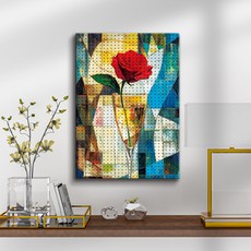 타공판닷컴 UV 프린팅 인테리어 타공판 글래스블룸 600 x 800 mm, 혼합색상, 1개