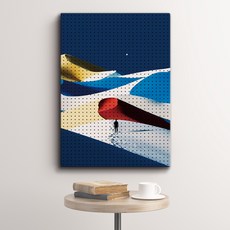 타공판닷컴 UV 프린팅 인테리어 타공판 고요한 흐름 800 x 1200 mm, 혼합색상, 1개