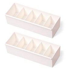 이즈리빙 칸칸칸 연결형 서랍정리 칸막이 속옷정리함 5칸, 넓은형, 아이보리, 2개