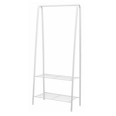 CHUNGSON 纖細梯形2層層架衣架 fr22, 霧面白色