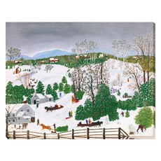 Artmart 摩西奶奶 Out for Christmas Trees 帆布畫框