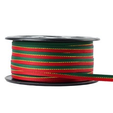 Nok-one Guchuri 緞帶 6mm, 90m, 綠色 + 紅色, 1個