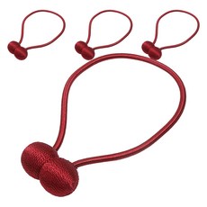 higher deco 窗簾固定磁吸綁帶球, 4個, 紅色