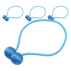 higher deco 窗簾固定磁吸綁帶球, 4個, 藍色