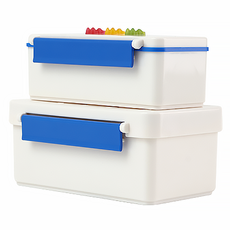 HARIBO Goldbären 長方形便當盒組, 藍色, 1套