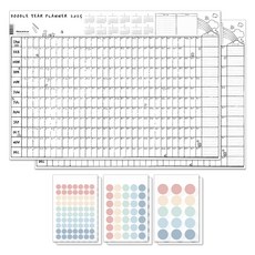 Mellow Story 塗鴉年度規劃本 2025 海報月曆 2p + 3款貼紙 x 2p 套組, 混合色, 1套