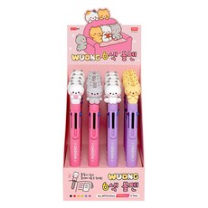 朝鮮文具堂 Uongi 6色原子筆 0.7mm, 20個, 隨機出貨