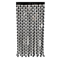 정월마켓 빗줄기 싱글 파티 커튼 1 x 2m, 블랙, 1개