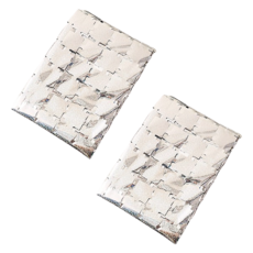 正月市集 小型方形派對拉簾 1 x 2 m, 2個, 銀色