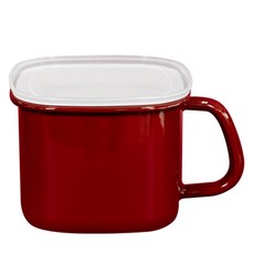 EJIRY Cook&Seal感應爐適用琺瑯方形密封鍋, 酒紅色, 1個