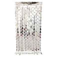 正月市集 雨絲單片派對拉簾 1 x 2m, 1個, 銀色