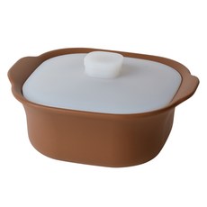 LALA&MORE 軟Q矽膠多功能蒸籠 600ml, 1個, 可可色, 單品