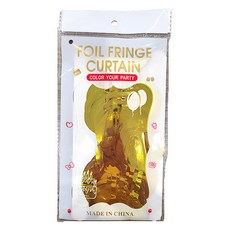 正月市集 派對婚禮圓形雨絲簾 1 x 2 m, 1個, 金色