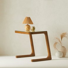 퍼피노 라헬 라탄 미니 사이드 테이블 협탁 방문설치, 원목, 1개