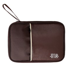 룩앳비앙 충전기 보조배터리 평면 가방, 커피, 1개