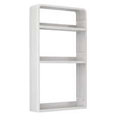 附壁龕廚房調味架架子3層基本型, 1個, 白色