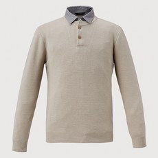 트레몰로 남성용 라운드 헨리넥 레이어드 니트 BP4Z84