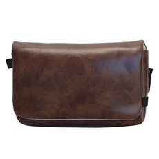 고플레밍 반짝반짝 소형 카메라 레더 파우치, 1개, 다크브라운