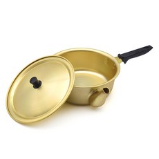 韓式煮泡麵壺單柄鍋, 1個, 金色, 18cm