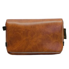 고플레밍 반짝반짝 소형 카메라 레더 파우치, 1개, 브라운