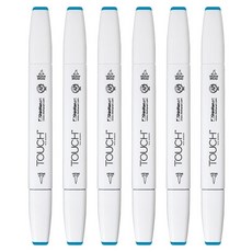 터치 트윈 브러쉬 마카 261 PRIMARY CYAN, 6개, 1색