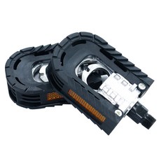 BTR自行車 折疊式鋁合金踏板 左 + 右 套組 VP-900, 1套, 黑色
